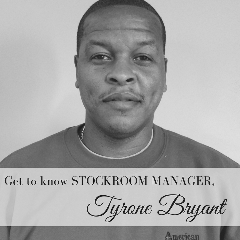 tyrone bryant, manager, american wear, stockroom